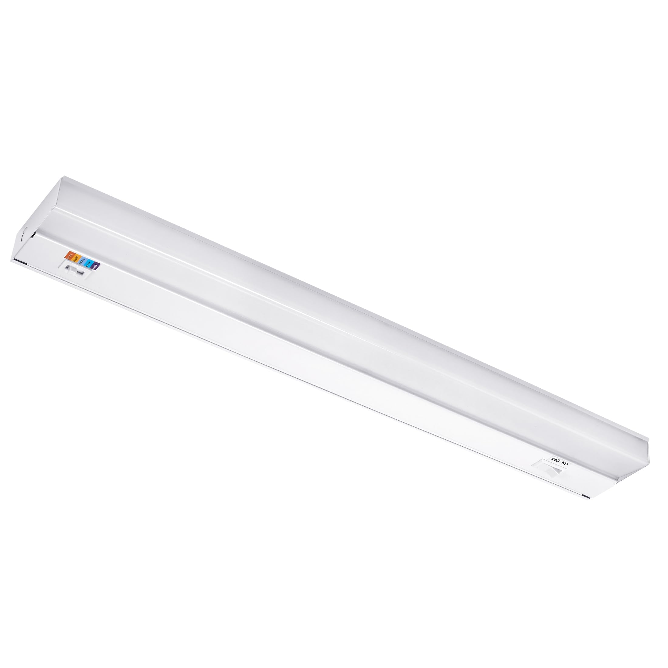 Maxxima LED Under Cabinet Light - 24 in., 950 Lumens, 5 CCT, White, Model MSL-241203, Hardwired, On/Off Switch