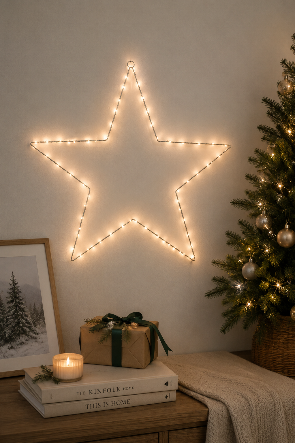 Lighted Star Frame - Battery Operated