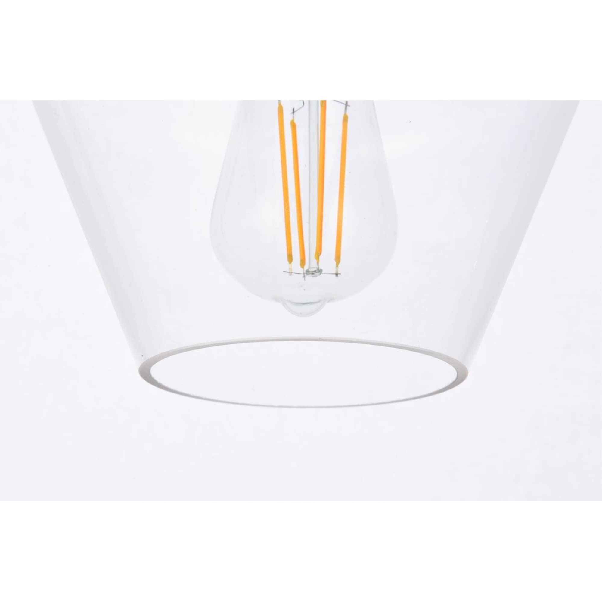 Living District Gene 1-Light Mid-Century Metal Pendant in Brass