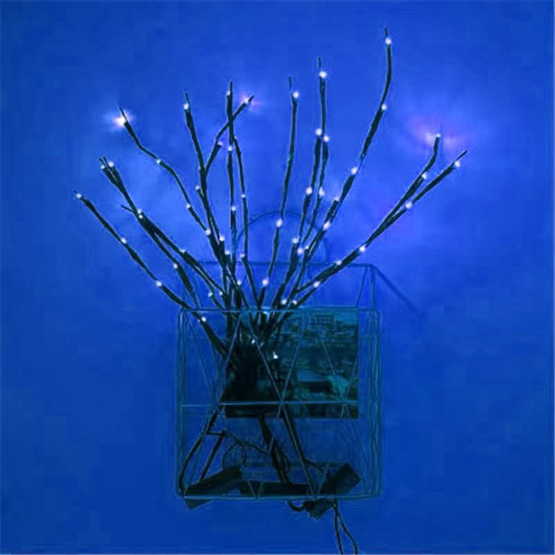 MENCH Branch Lights, 6 Pcs Twig Light Set, USB & Battery Powered, 8 Flashing Modes, Blue, Model BL06BL, Indoor/Outdoor Decor
