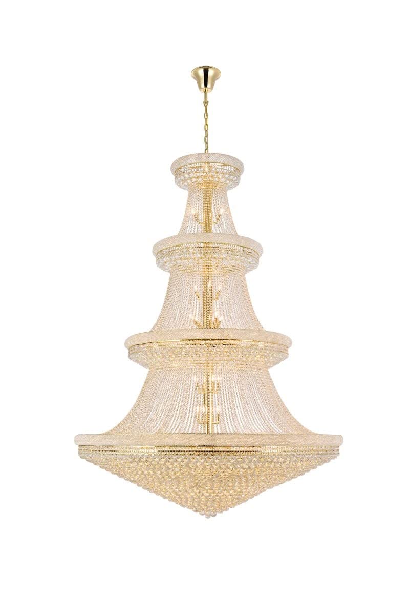 Elegant Lighting Value Primo 66 Light Gold Chandelier Clear Royal Cut Crystal - Finish:Gold - Finish:Gold - Finish:Gold - Finish:Gold - Finish:Gold - Finish:Gold - Finish:Gold Gold