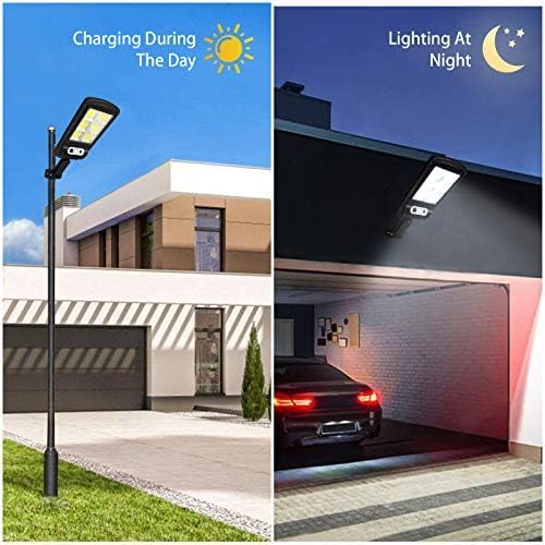 Wegitcs 4 Pack Led Solar Street Lights - Remote Control, Motion Sensor, Ip65 For Outdoor Security
