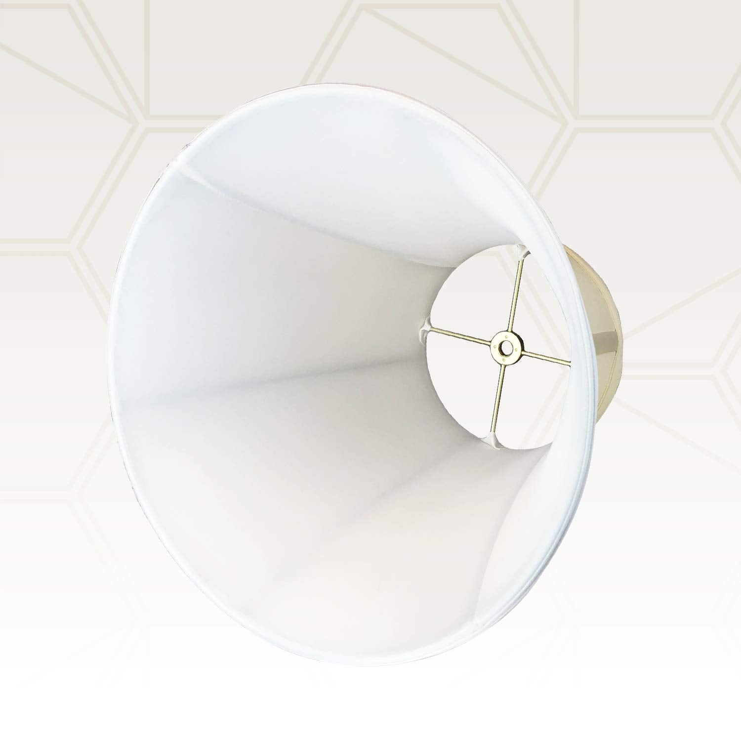 Royal Designs, Inc. True Bell Lamp Shade, Faux Silk, 7in x 14in x 11.5in, Beige, 2-Pack, Model BSO-704-14BG-