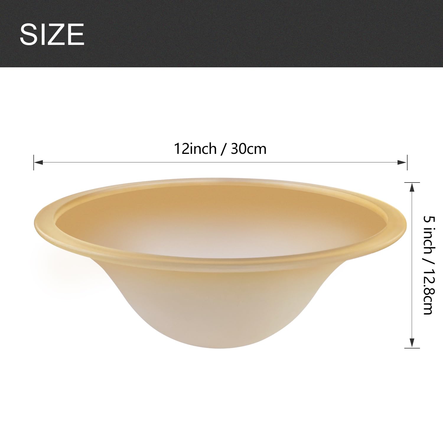 LHLYCLX Antique Glass Lamp Shade, 12 Alabaster Torchiere Replacement for Floor Lamp, Vintage Style Lighting Accessory