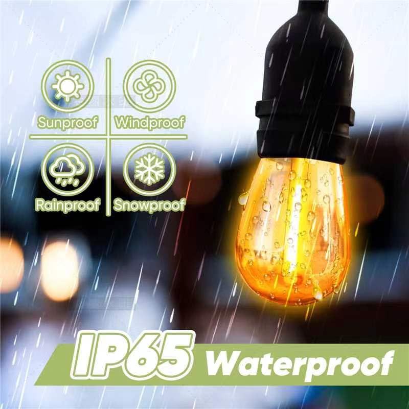 12-Pack Orange String Light Bulbs  Patio String Light Replacement Bulbs For Outdoor Indoor  1W E26 Base S14 Led Colored Light Bulbs For Christmas Halloween Holiday Home Decor