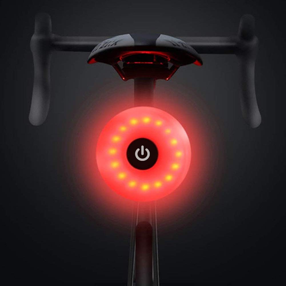 WASAGA USB Rechargeable Rear Bike Light IPX5 Waterproof Ultra Bright LED Model BTAT05H Grey
