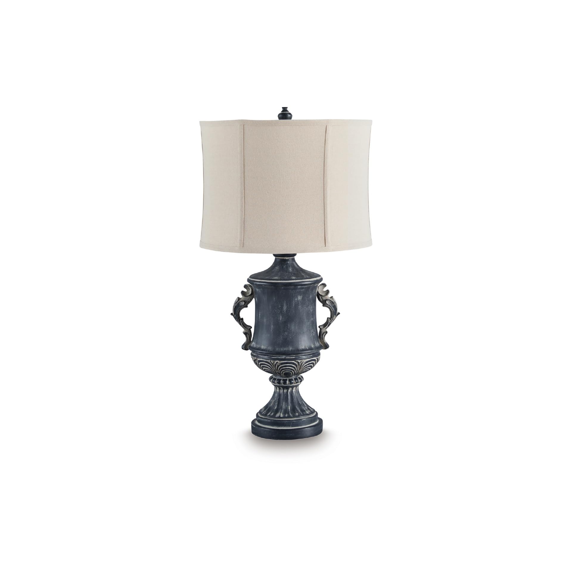 Signature Design by Ashley Morvanford Vintage Polyresin Table Lamp with 3-Way Switch, Black