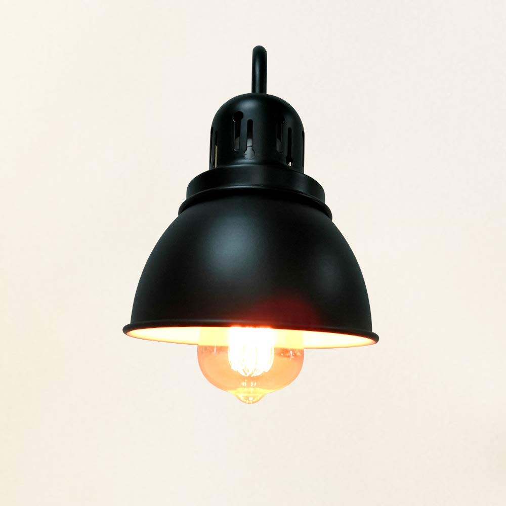 VinTopsh Industrial Loft Gooseneck Wall Sconce, Metal Light Fixture for Hallway, Bathroom, Kitchen, Living Room, Black