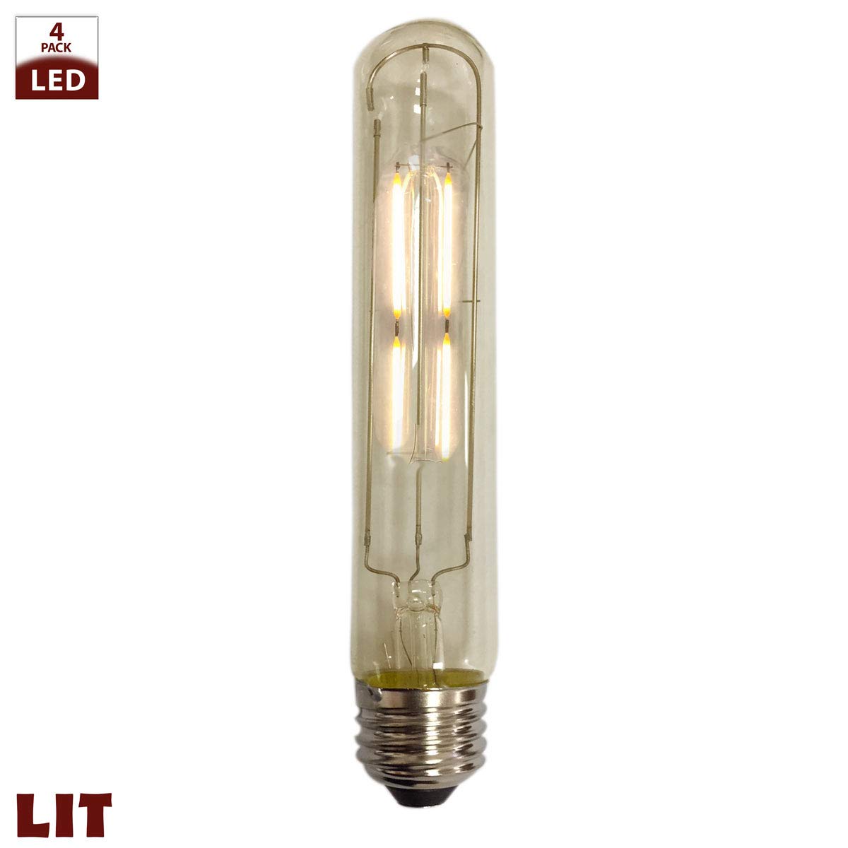 Royal Designs, Inc Lb-1509-4 Lb-1509-4 Vintage Dimmable Edison Light Bulb, T6.5/E26, Clear, 4 Count