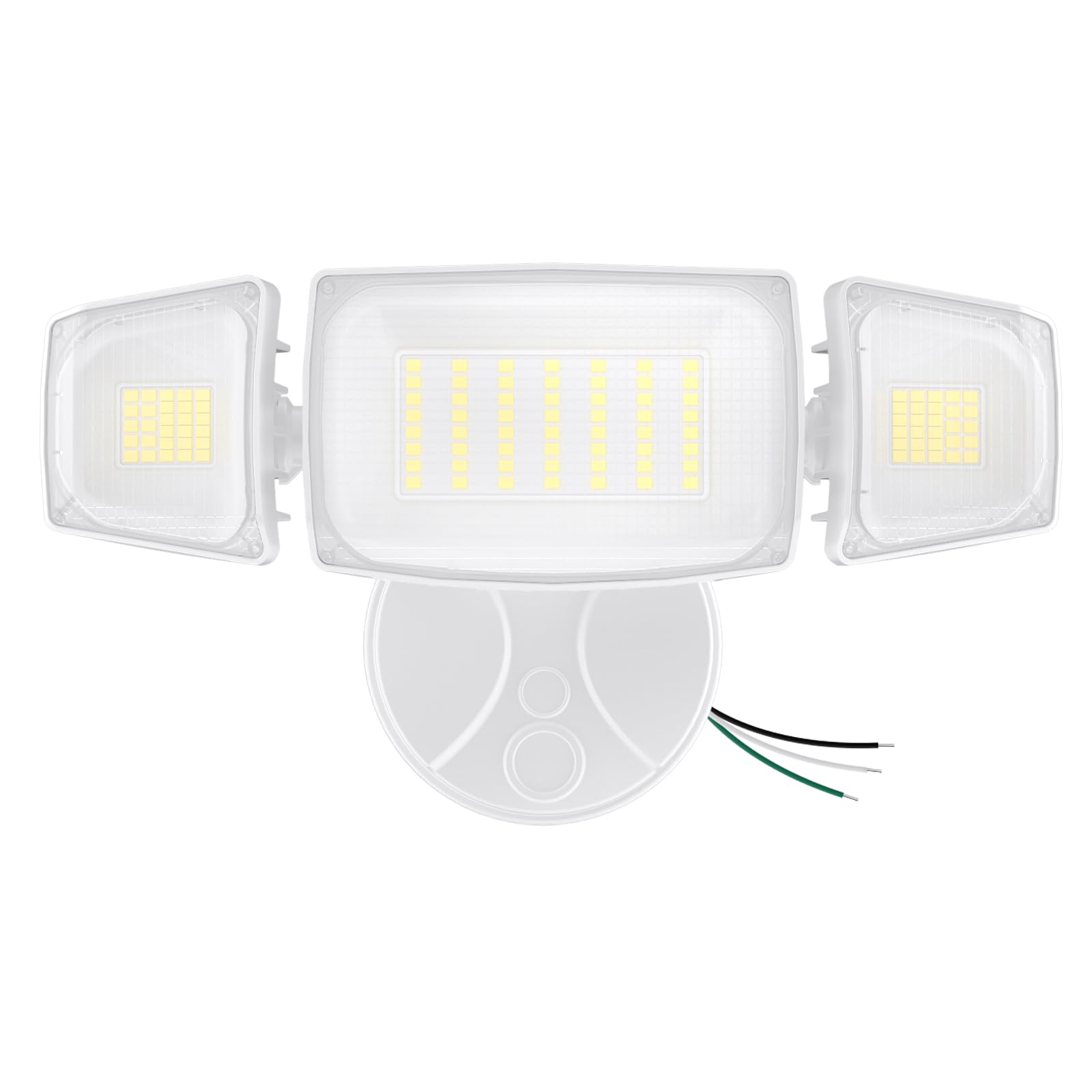 Olafus 55W Led Flood Light, 5500Lm Waterproof Security Light, 3 Adjustable Heads, 6500K, White, Model Bdb50-3