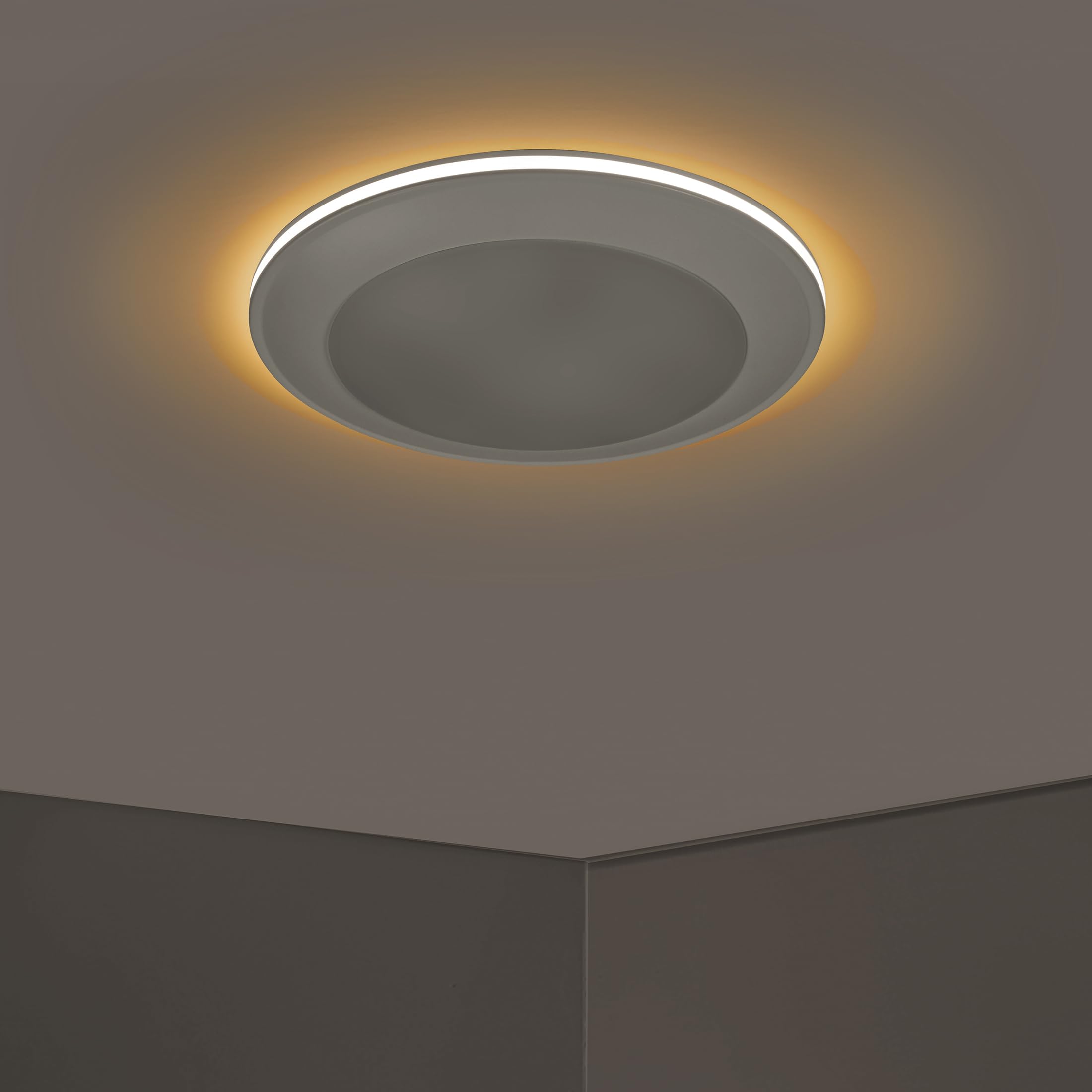 Maxxima 6 In. Round Led Flush Mount Ceiling Disk Light Fixture With Night Light, 12W, 800 Lumens, 5 Cct 2700K/3000K/3500K/4000K/