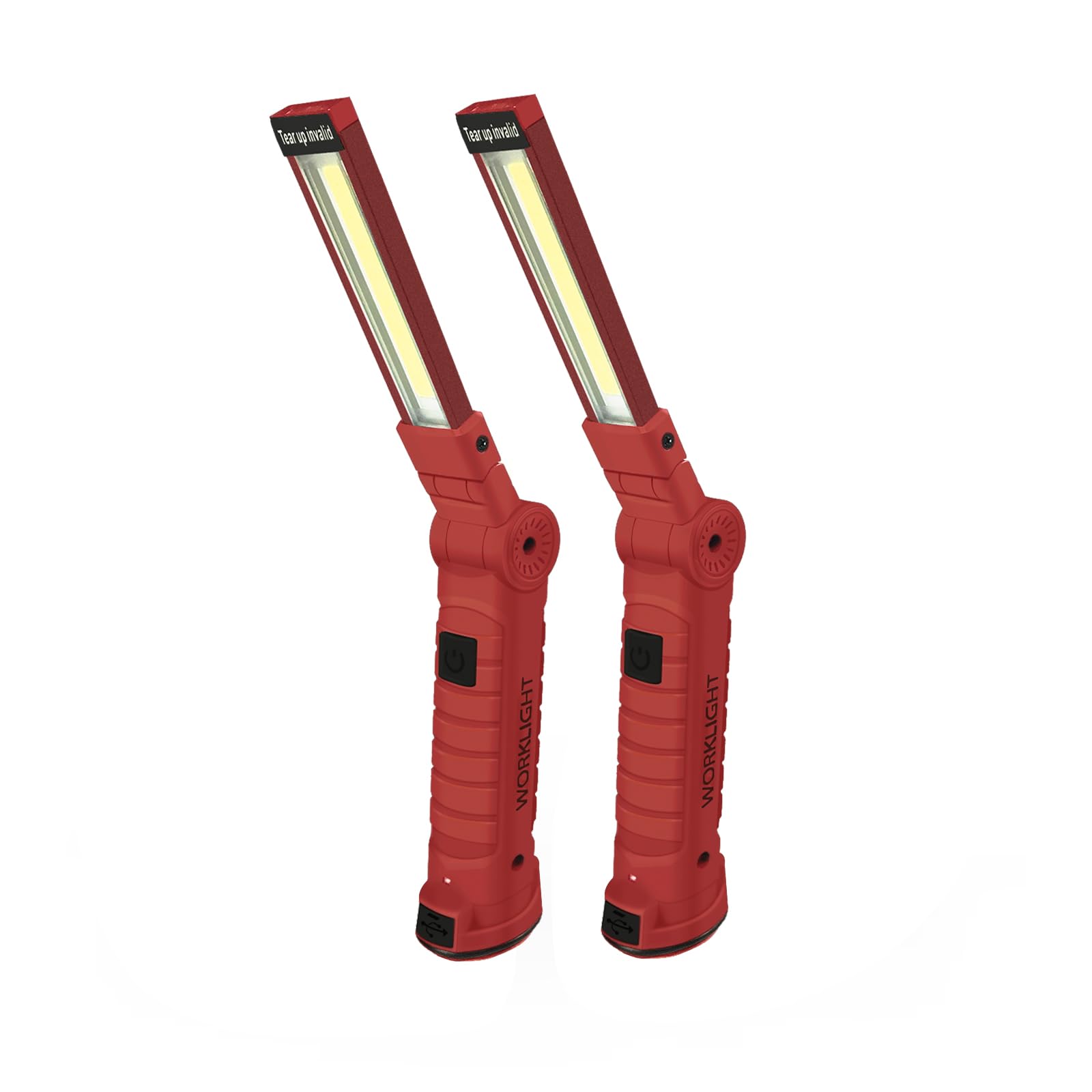 Working Light Portable, Rechargeable Work Lights with Magnetic Base Hanging Hook,360 Rotate 5 Modes,COB LED 800 Lumens Foldable 