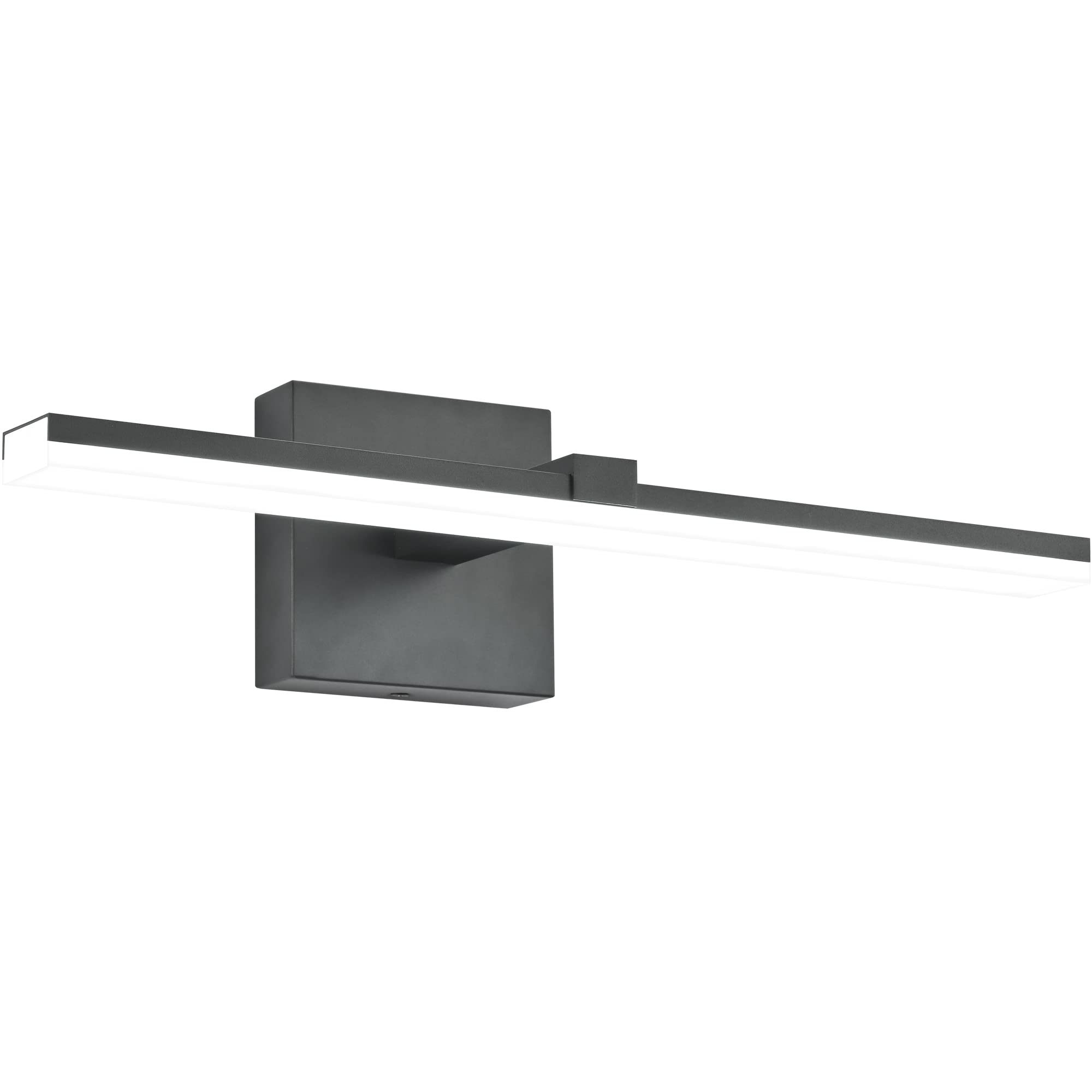 Zuzito 18" Black Led Bathroom Vanity Light Fixture, Dimmable Acrylic Wall Mount Over Mirror