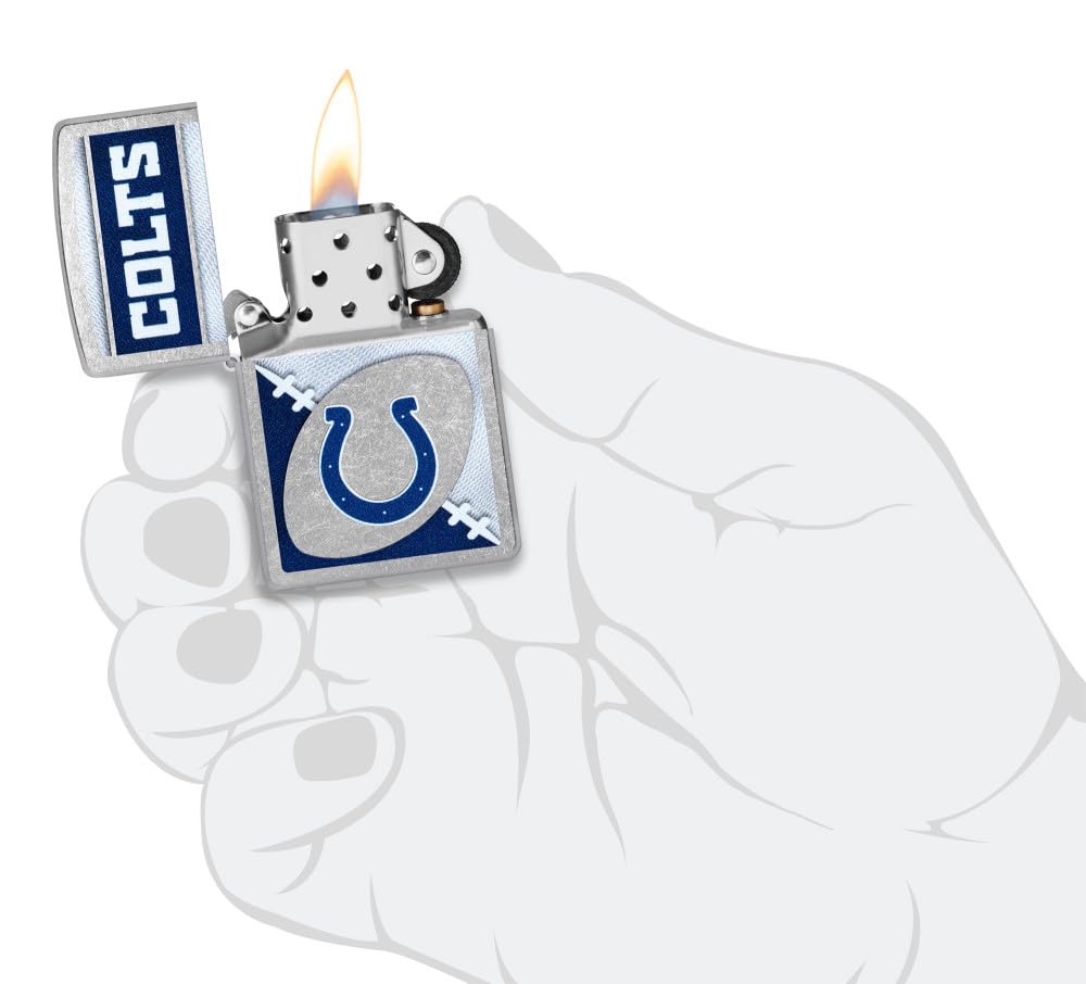 Zippo Nfl Indianapolis Colts Street Chrome Pocket Lighter