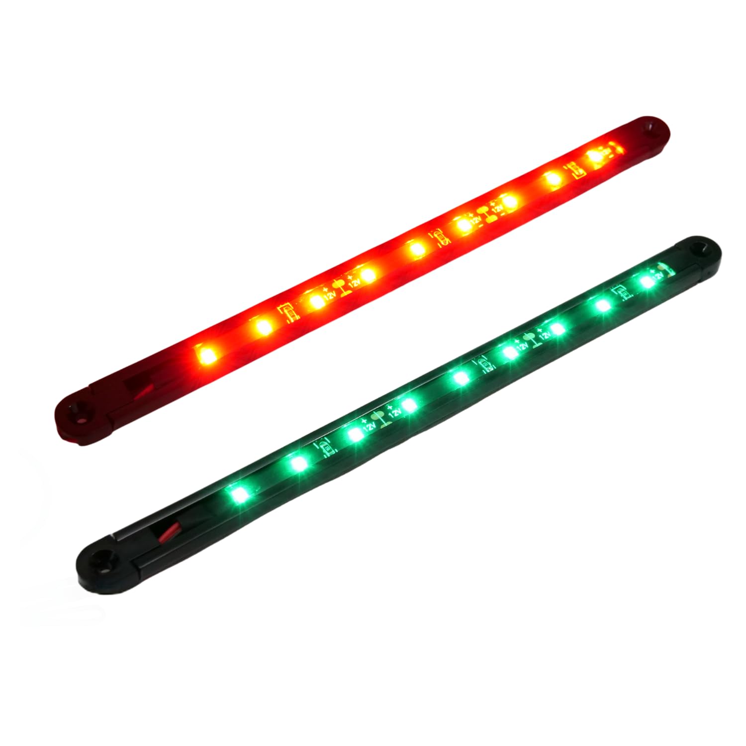 Vcanuplms Boat Navigation Lights  7.8 inch Red and Green Nav Light  Waterproof LED Marine Bow Lamp for Pontoon and Yacht and Small Boat