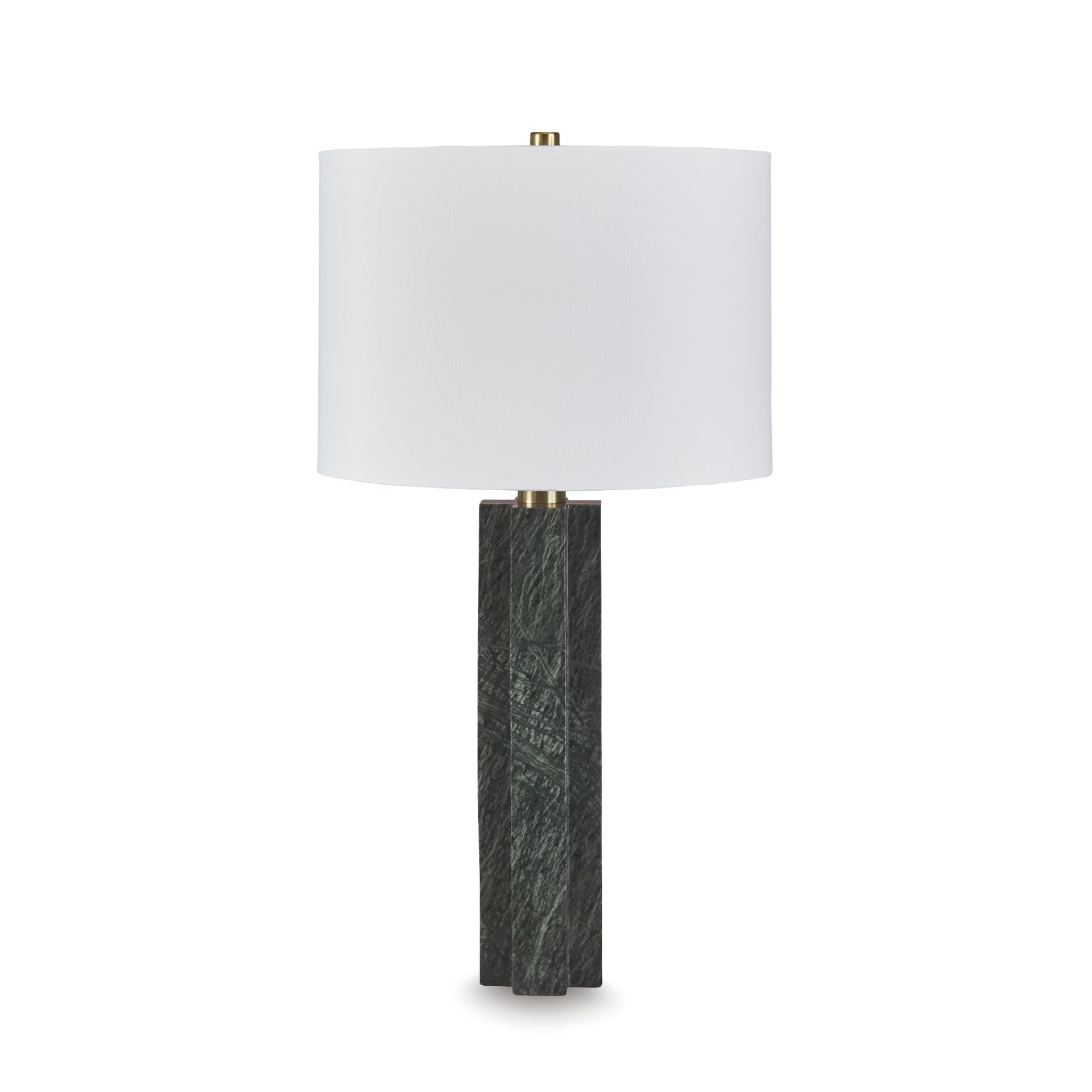 Signature Design by Ashley Keegan Contemporary Marble Table Lamp with 3-Way Switch, Green