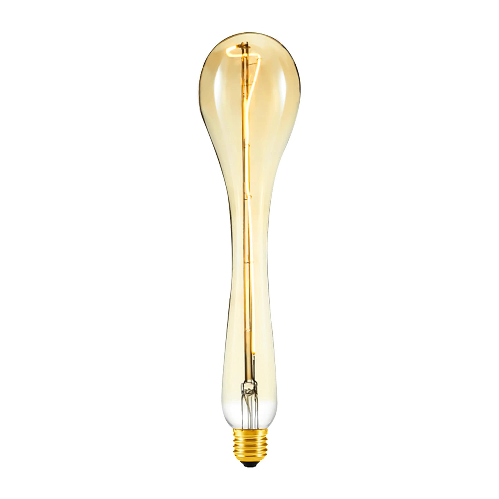 Beilf Decorative Oversized Edison Light Bulbs with E26 Base, Amber Glass, 4W Warm White 2200K, Dimmable, Large Led Filament Spec