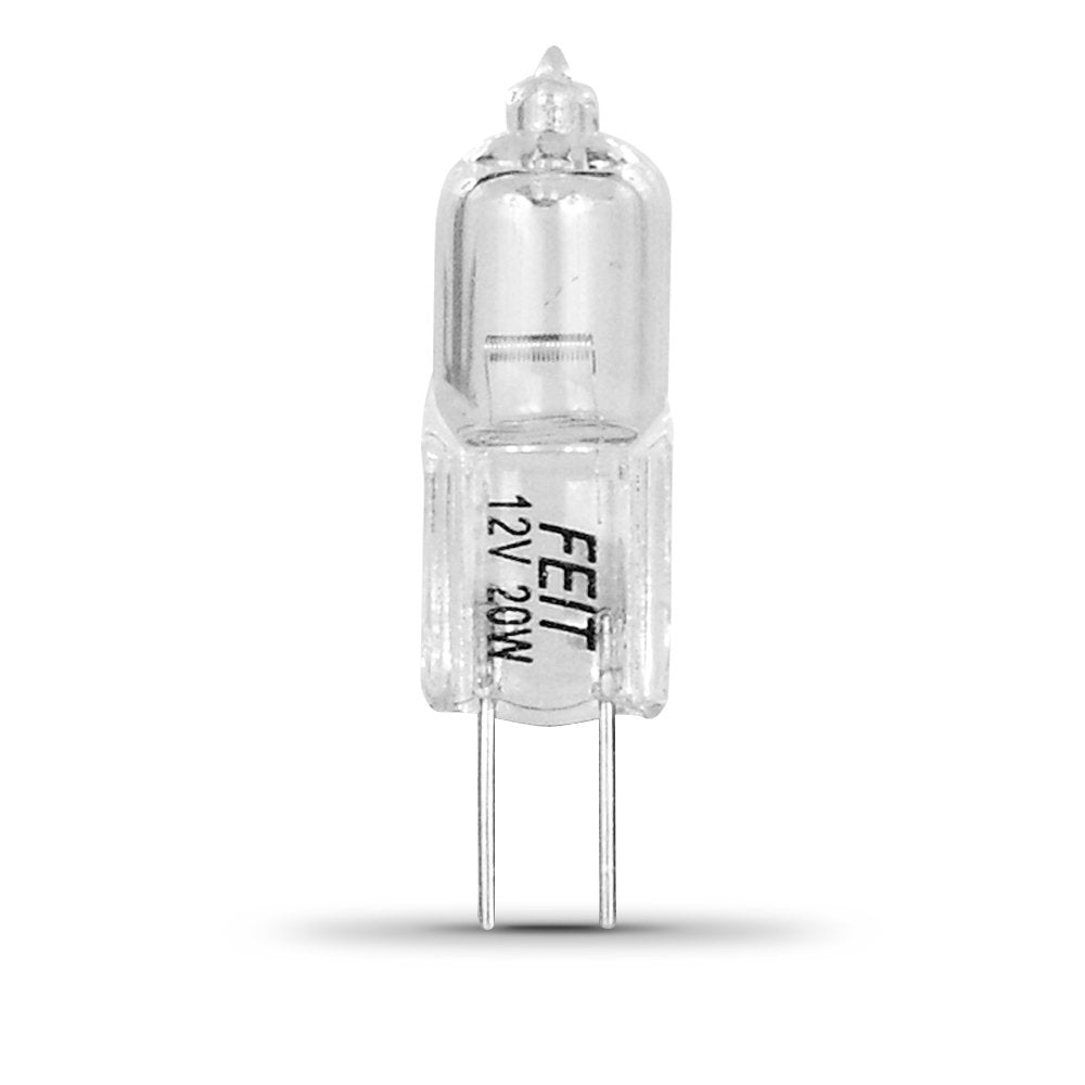 Feit Electric 50-Watt Halogen T4 Bulb, Clear, Model BPLVQ50T4/2, Copper Material
