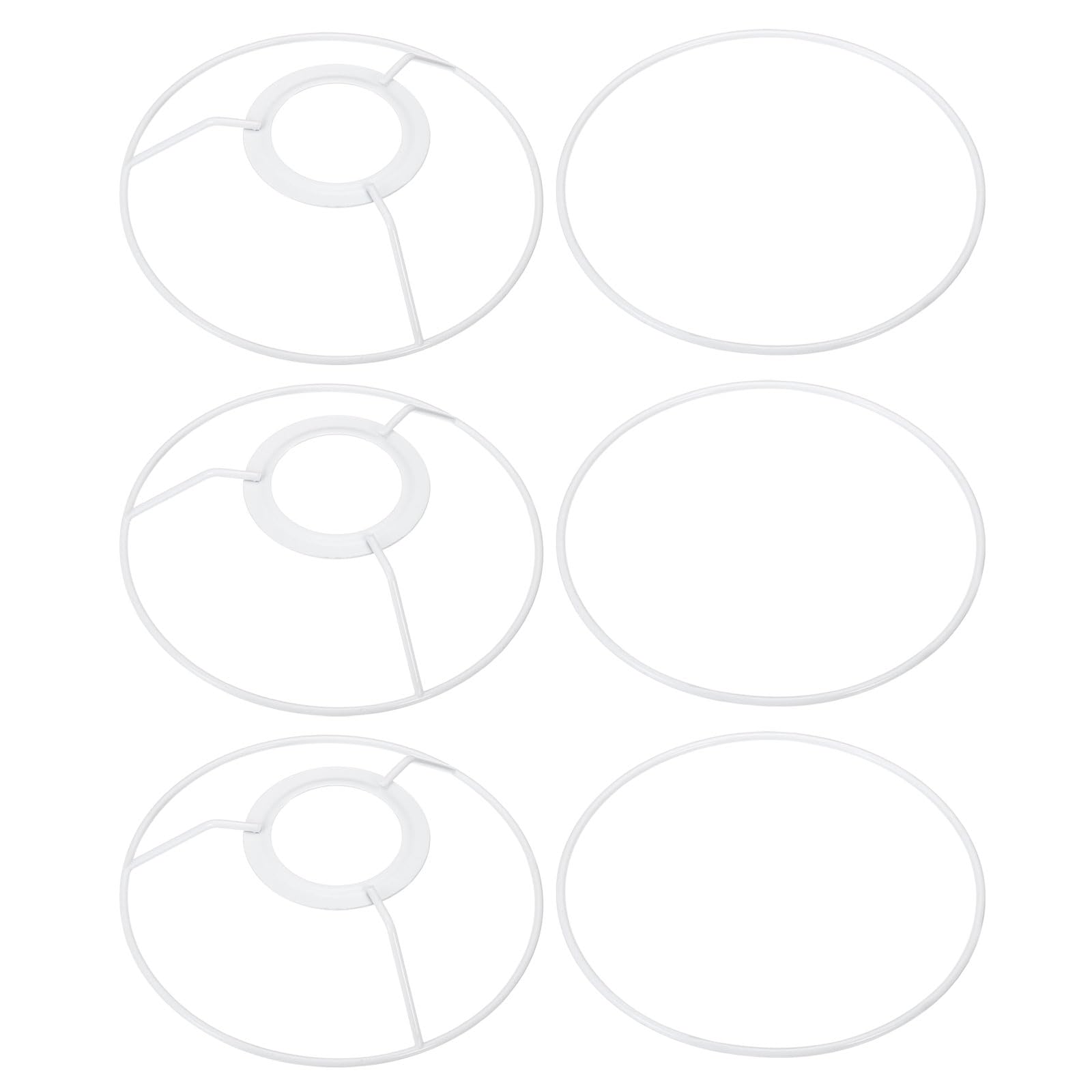 PATIKIL 5.5 Inch E26 E27 Lamp Shade Ring Frame with European Fitter, 3 Pack Lampshade Holder Wire Frame DIY Drum Ring for Table 