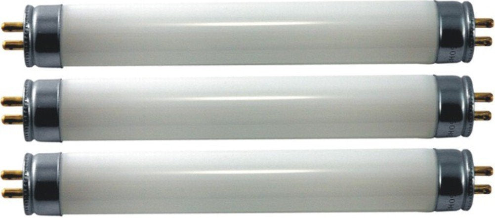 EiKO F4T5/D High Output Linear Fluorescent Bulbs, 4W, G5 Base, Day Light, 3-Pack, Glass, 6.0in MOL, 