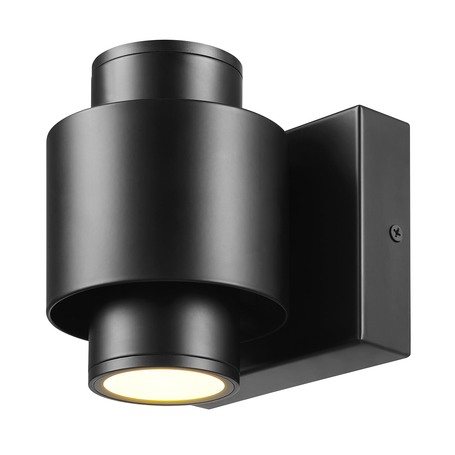 Globe Electric 60000126 LED Integrated 15-Watt Outdoor Wall Sconce, Matte Black, Up/Down Light Direction, 700 Lumens, 2700 Kelvi