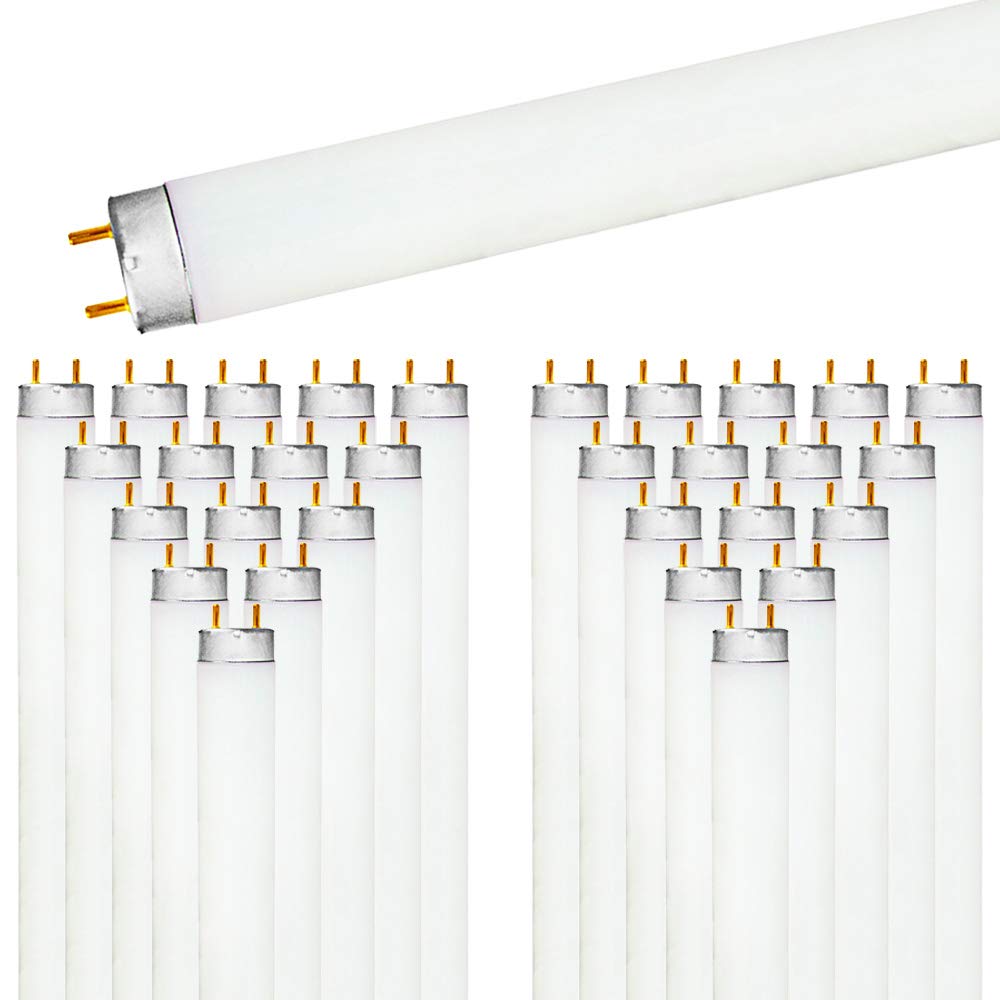 Luxrite 30-Pack F32T8/841 32W 48 Inch T8 Fluorescent Tube Light Bulb, 4100K Cool White, 2800 Lumens, G13 Medium Bi-Pin Base, Lr2