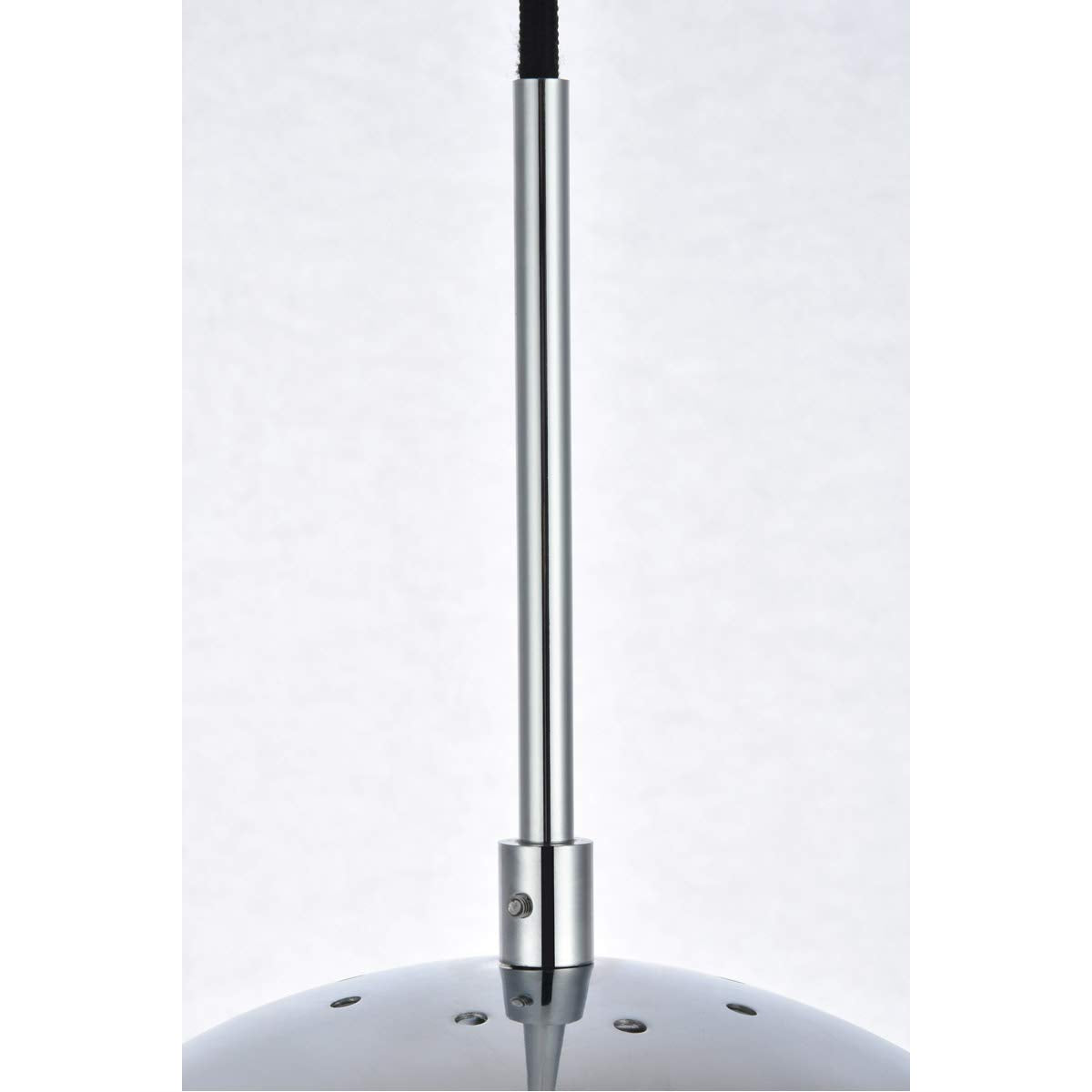 Living District Eclipse 1 Light Chrome Pendant with Clear Glass