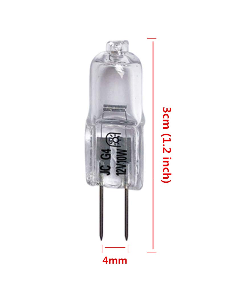 Vstar Q20/G4/Cl/12V,10 Watt,T3 Jc Type,12 Volt,Clear,G4 Bi-Pin Base,Halogen Light Bulb(20 Pack)