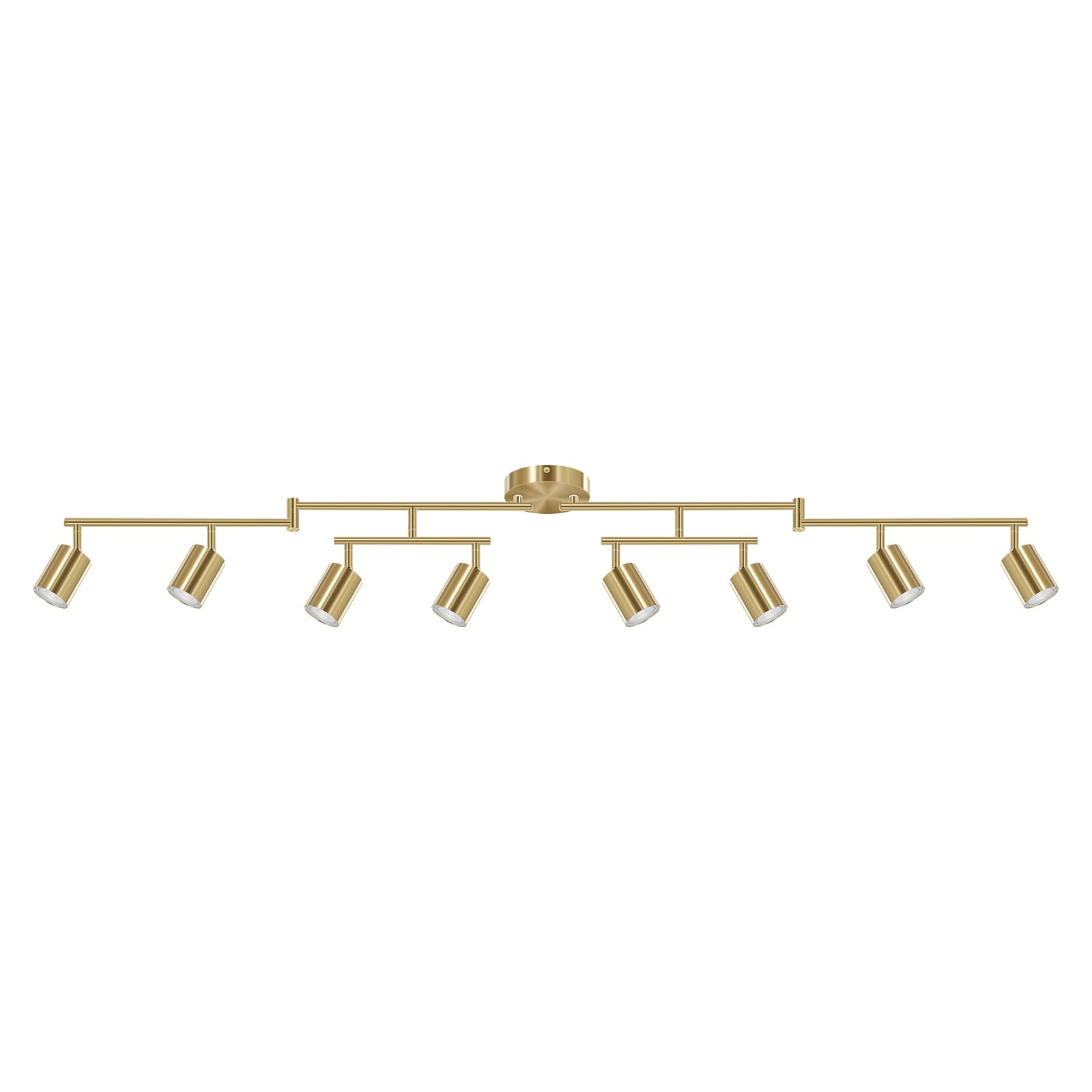 Auquee 8 Light Track Lighting Fixtures Ceiling  Gold Kichen Track Lighting Fixtures  Rotatable Light Heads  Adjustable Modern Led Track Lights For Kitchen/Hallway  No Gu10 Bulb