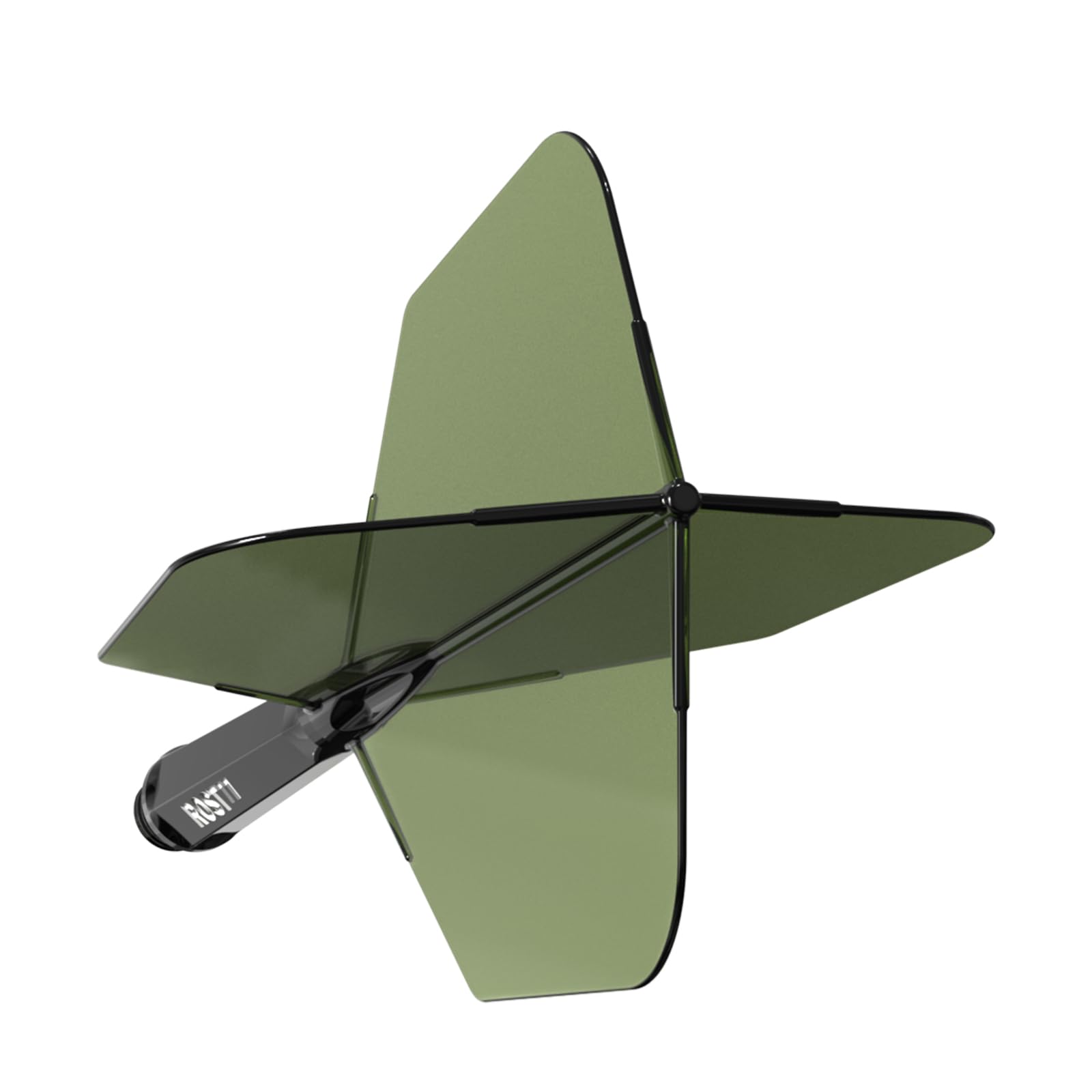 CUESOUL Dart Shaft and Flight Set, Big Wing Shape, Size S-23mm, Green with White Logo