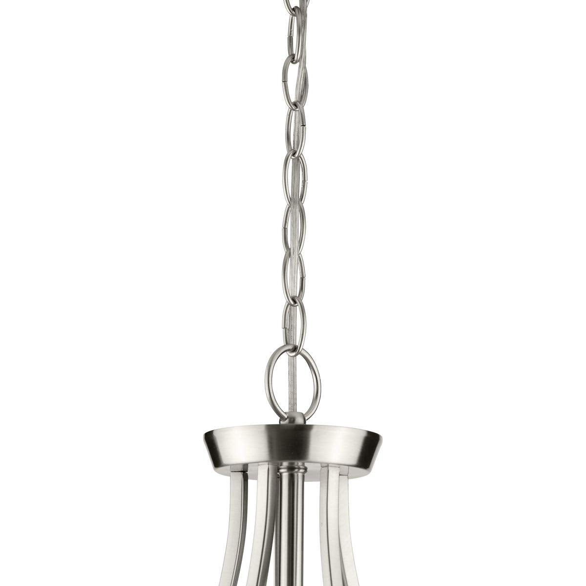 Progress Lighting Lassiter Collection 5-Light Clear Glass Modern Chandelier Light Brushed Nickel, 26.00X26.00X26.00