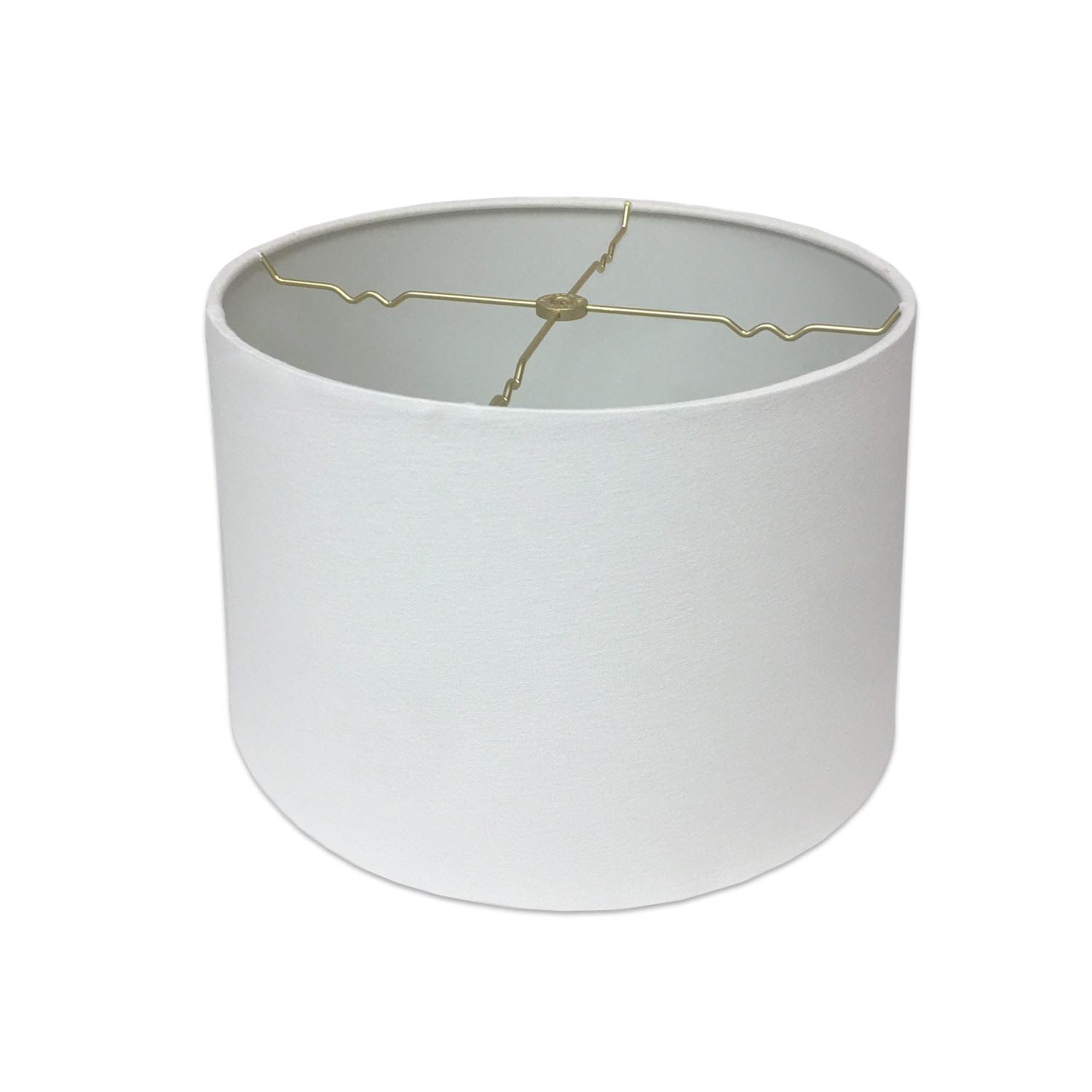 Royal Designs HB-610-12LNWH Shallow Drum Lamp Shade 11x12x8.5 Linen White