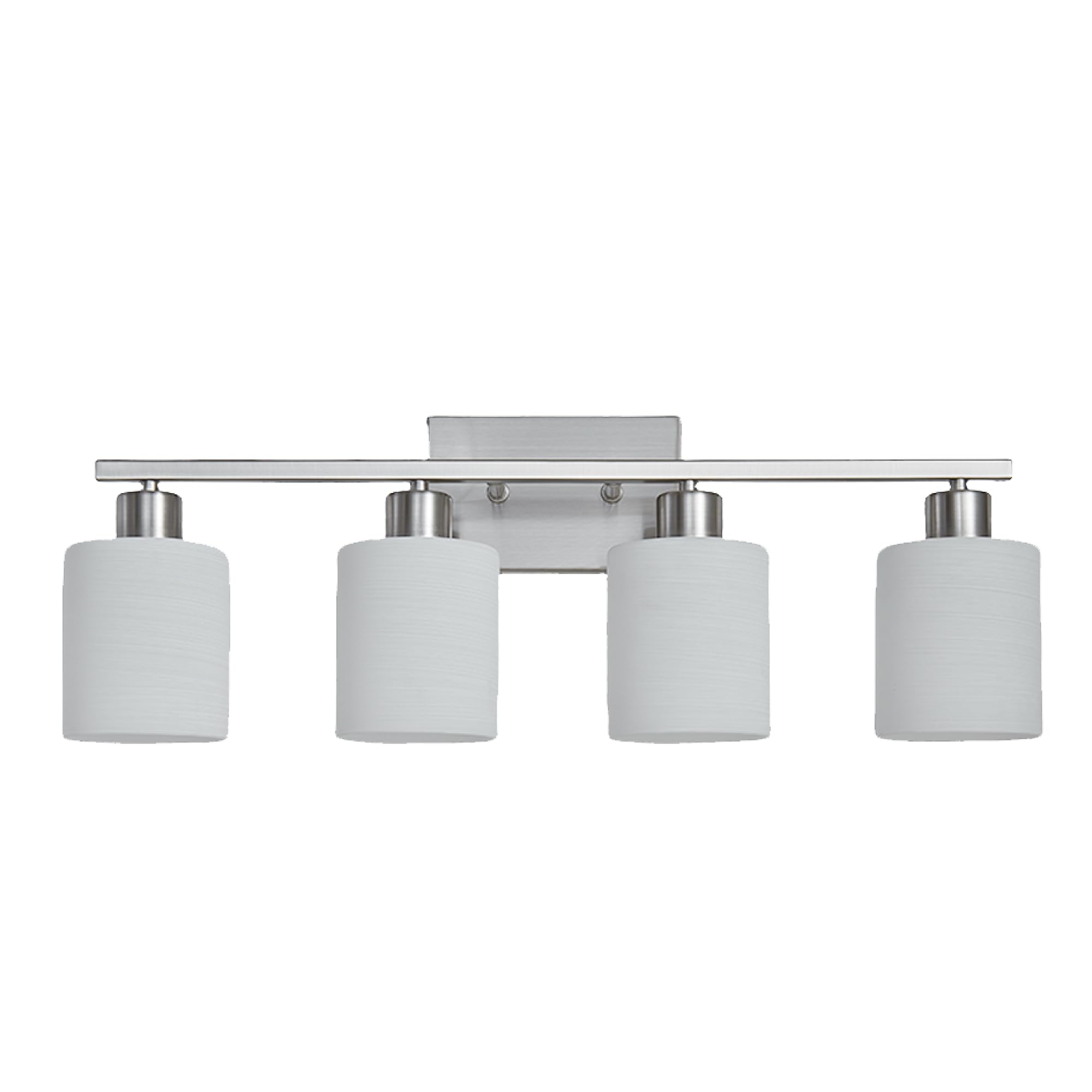 The Door Bull Modern Bathroom Vanity Light, Brushed Nickel, 4 Lights, Stainless Steel, Wall Sconce for Bedroom & Living Room, Model VNT-1000