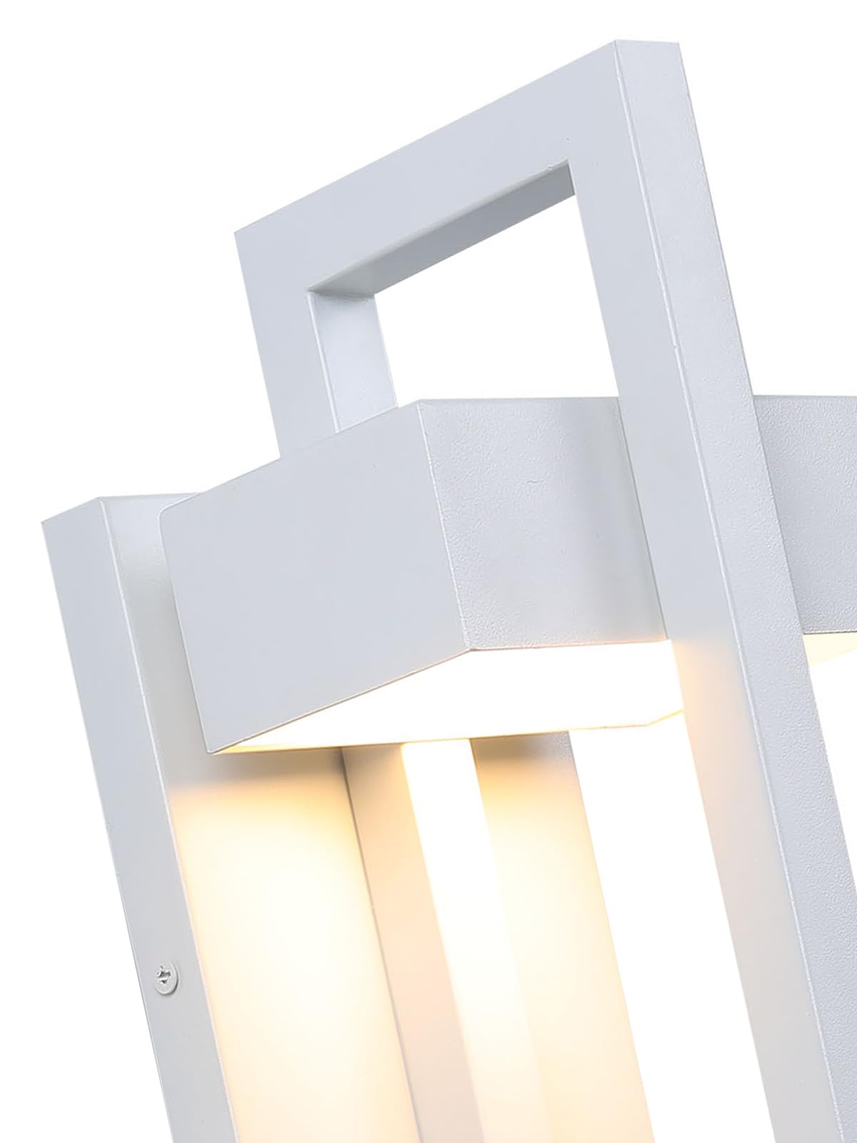 Lamqee Modern Outdoor Wall Light, 3000K Led Sconce, Matte White, 1 Pack For Porch/Garage