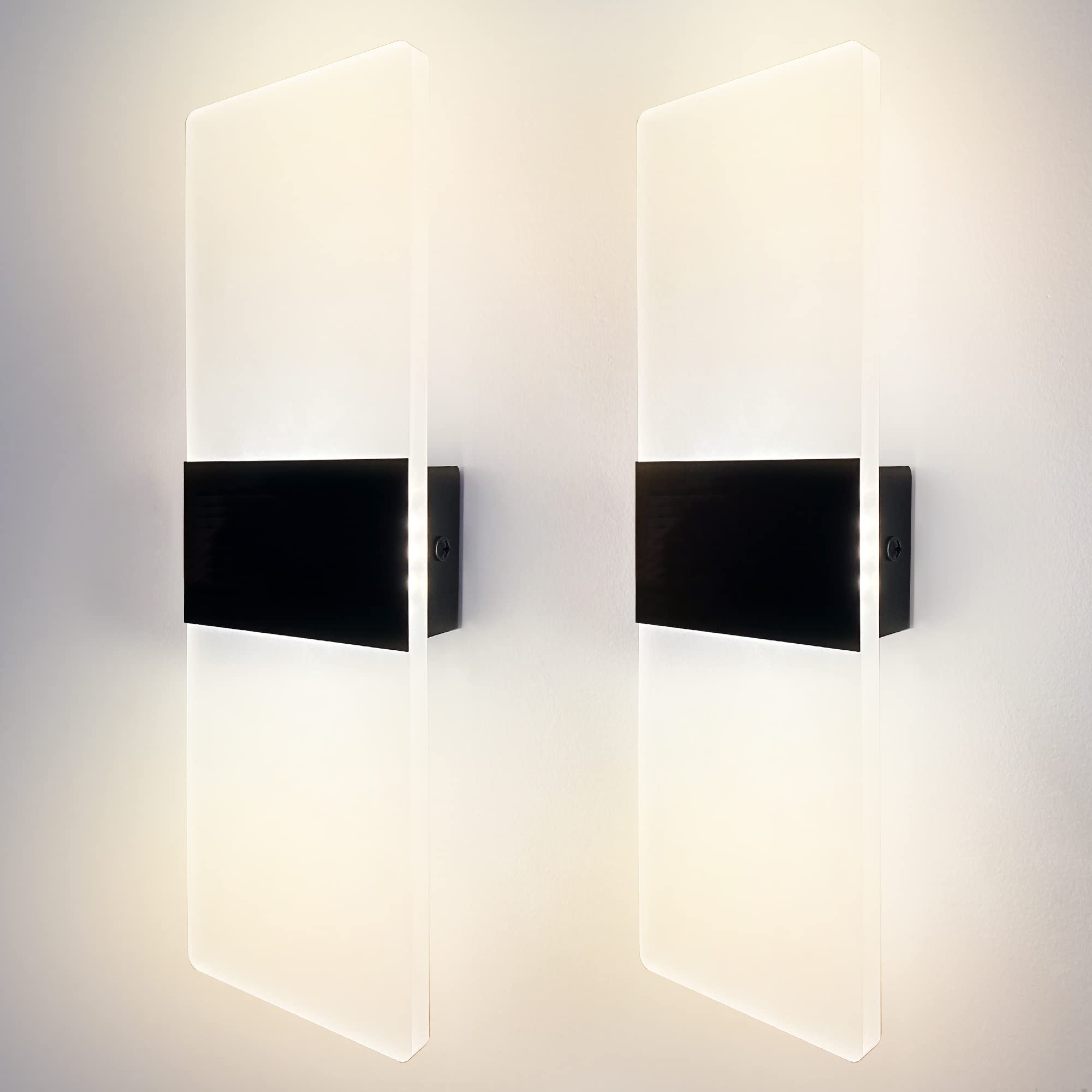 Homdec 2Pack Rv Led Wall Sconce With Switch, 12Volts Rv Interior Vanity Light Fixture With Acrylic Lens, Led Bedside Light For Rv Motorhome Camper Trailer