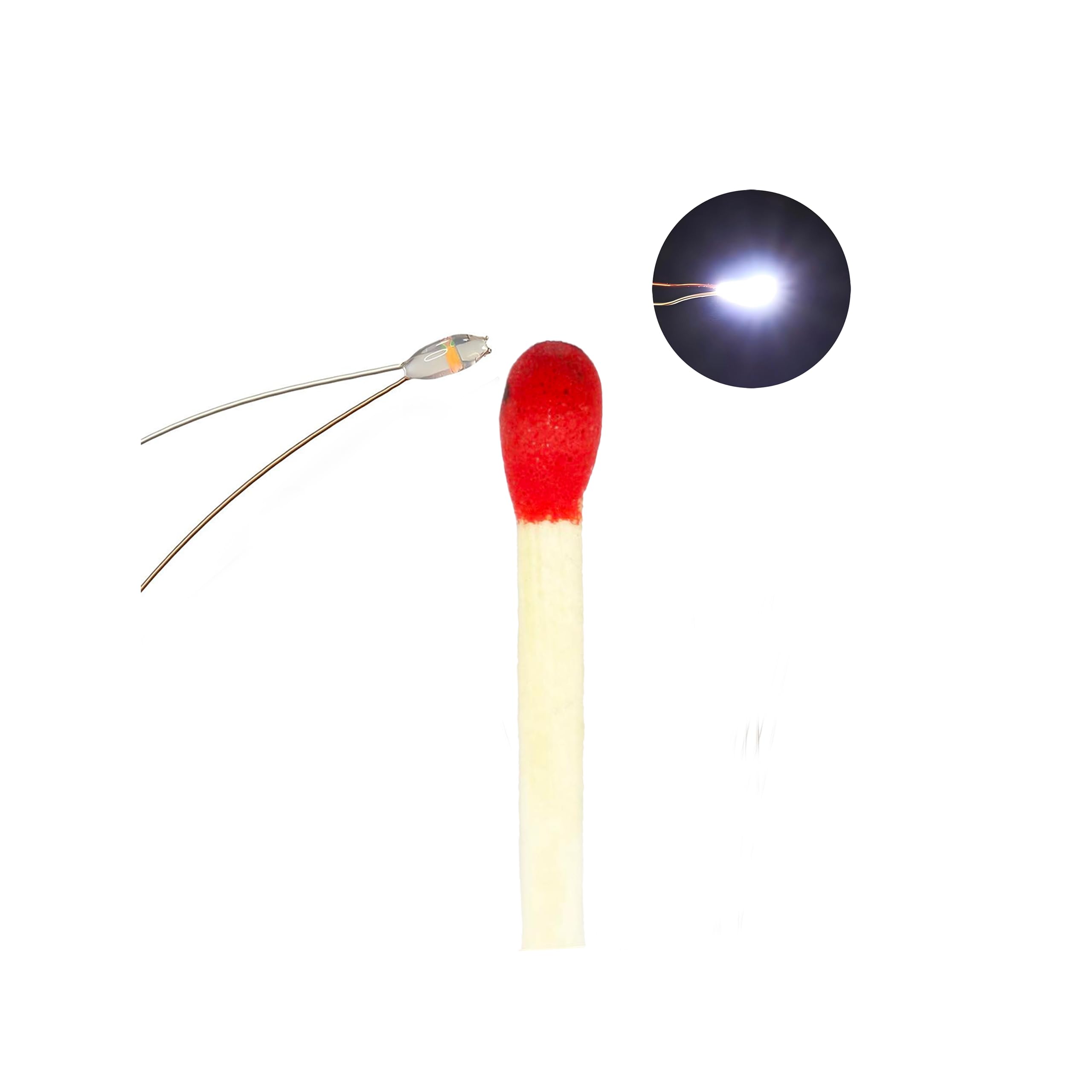 20 Pcs Micro LED, Tiny Led Lights for Crafts, White Mini LED,SMD led 0603, Soldered Micro Litz Wired Leads, Multi-Resistor, Suit