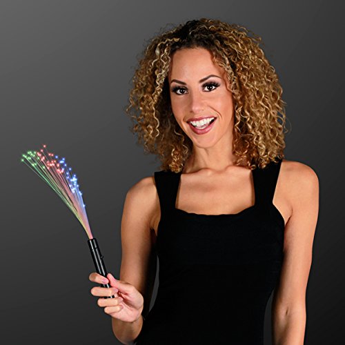 Flashingblinkylights Multicolor Light Up Fiber Optic Wands (Set Of 12) Led Sparklers For Weddings And Parties