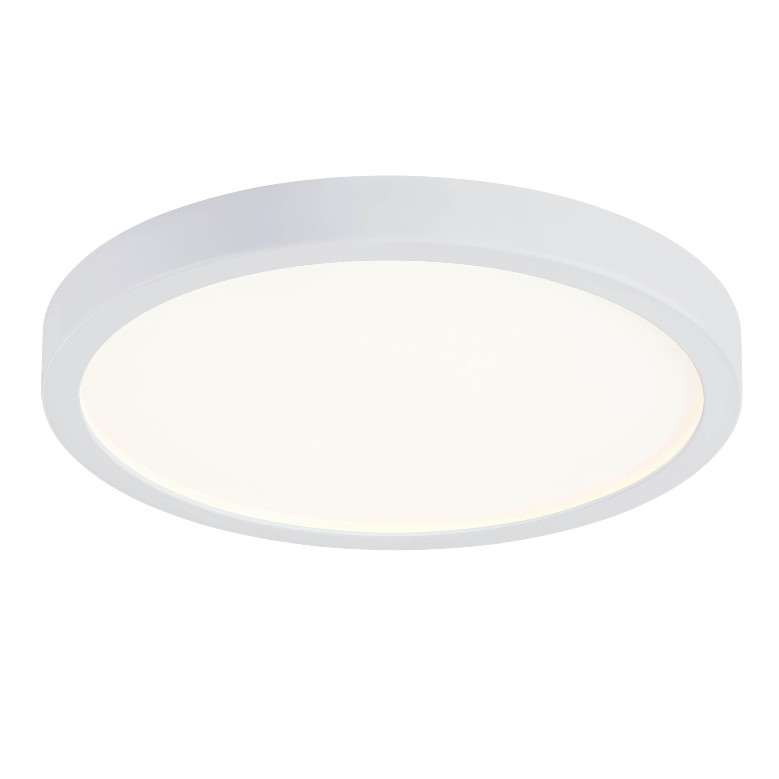 10 Inch LED Flush Mount Ceiling Light, Slim Dimmable Round Ceiling Light Flush Mount for Kitchen, Bedroom, Metal and Glass Ceili