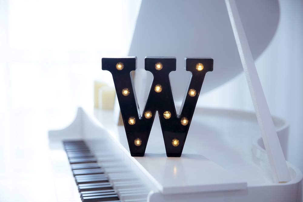 Foaky LED Marquee Number Lights Sign, Battery Powered, Ceramic, White, for Weddings and Parties