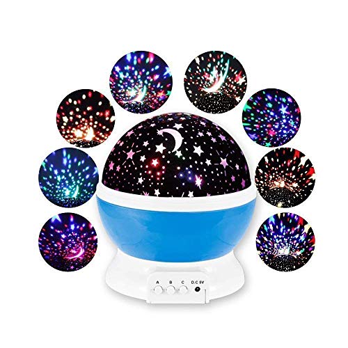 RAVIRANDAL Romantic Sky Star Master Night Projector Lamp with USB Multi Colour 4 LED Rotation Baby Sleep Lighting USB Lamp Led P