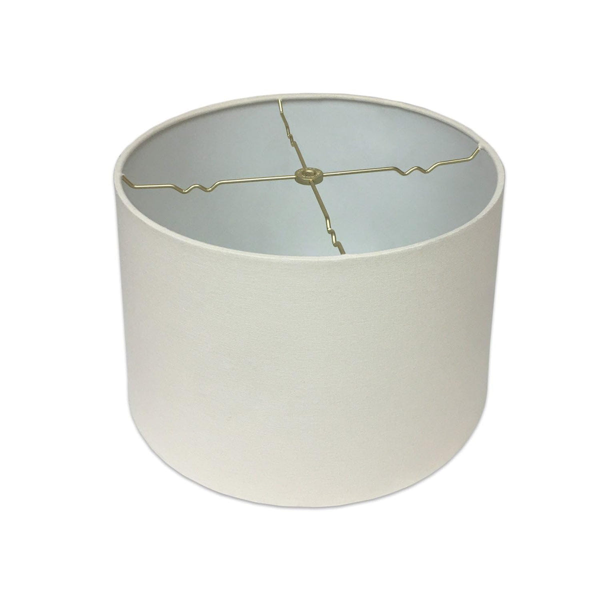Royal Designs Shallow Drum Hardback Lamp Shade, Linen Eggshell, 15 x 16 x 10
