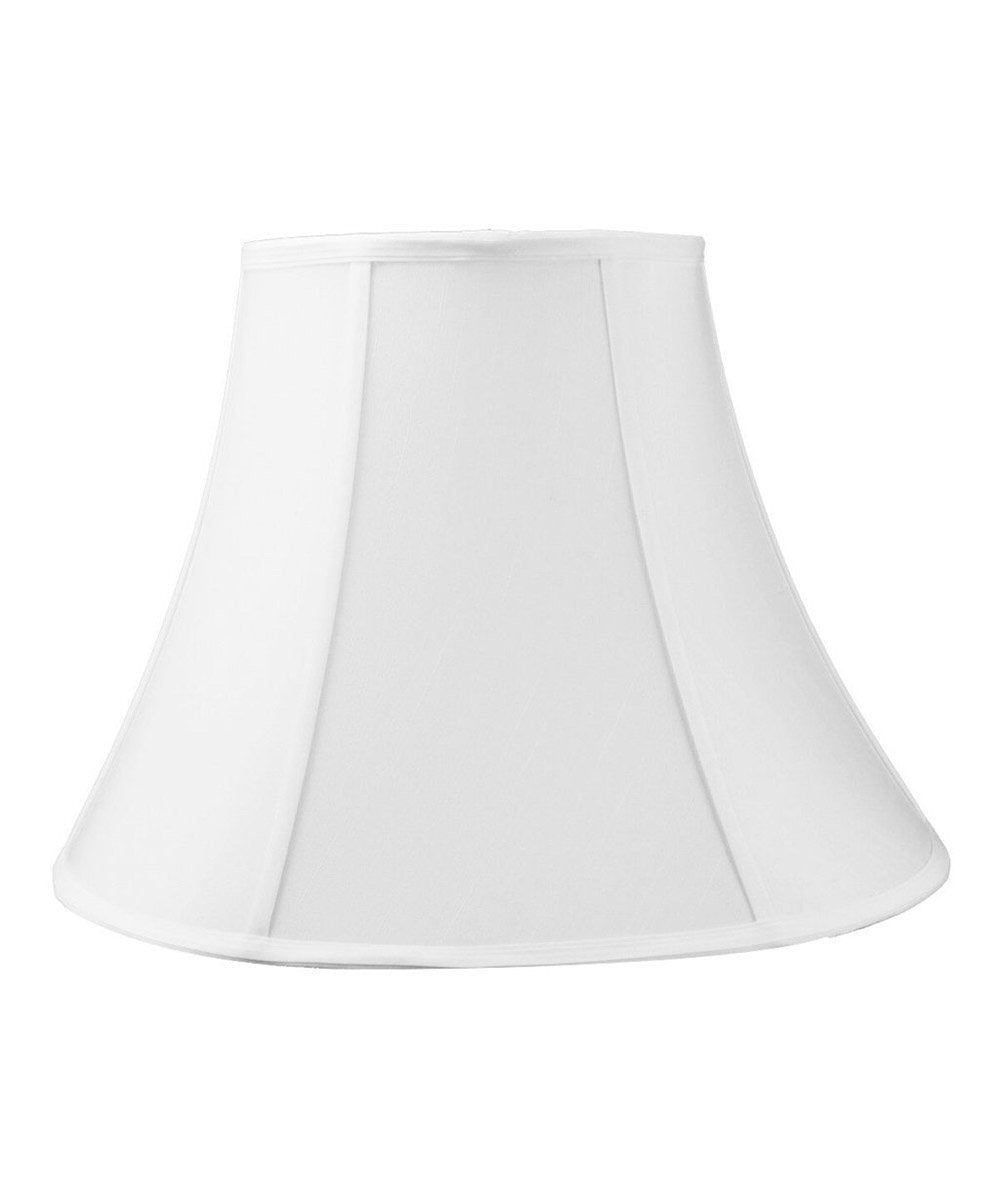 HomeConcept White Shantung Bell Lampshade, 6in Top, 12in Bottom, 9in Slant Height, Medium, Ideal for Table and Desk Lamps