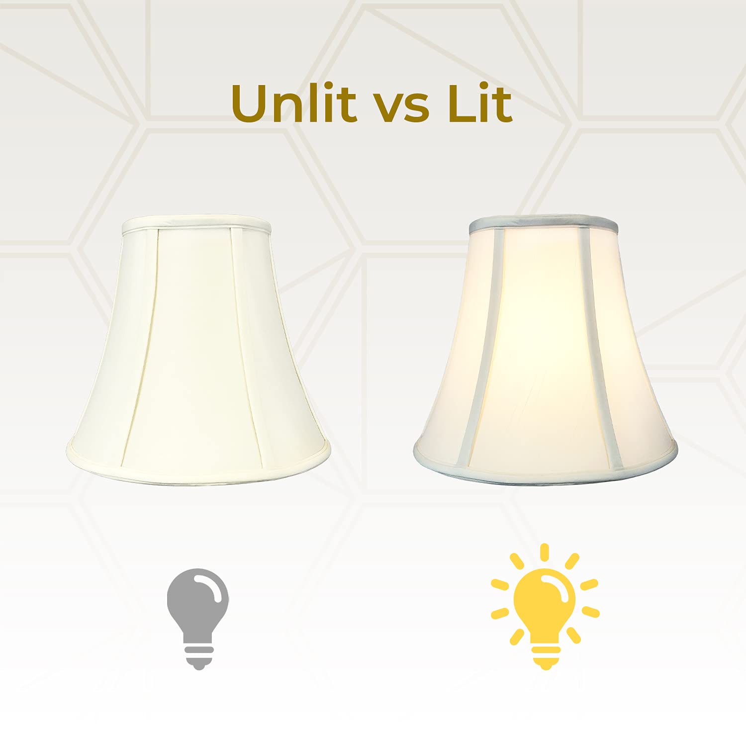 Royal Designs, Inc. True Bell Lamp Shade, Bs-704-12Eg-2, Eggshell, 6.5 X 12 X 10.5, Set Of 2