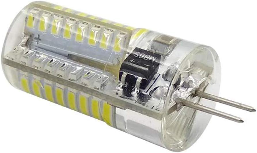 ZHENMING G4 LED Bulb 3W Dimmable 6000K Cool White - 120V, Pack of 5 (Halogen Equivalent)
