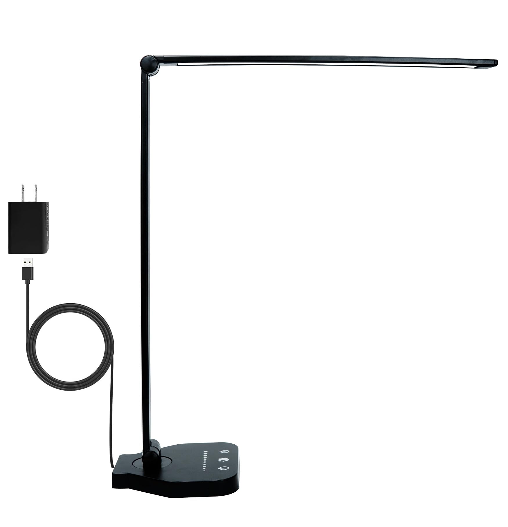 Amis Direct Led Desk Lamp Dimmable Table Lamp Reading Lamp With Usb Charging Port, 5 Lighting Modes, Sensitive Control, 30/60 Mi