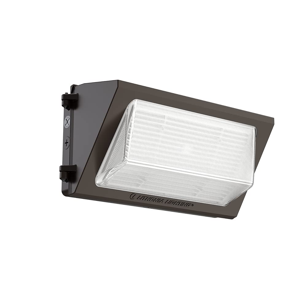Lithonia Lighting 17'' LED Wall Pack Light, Outdoor LED Wall Light, Adjustable Lumens, Switchable Color Temperature, Switchable 