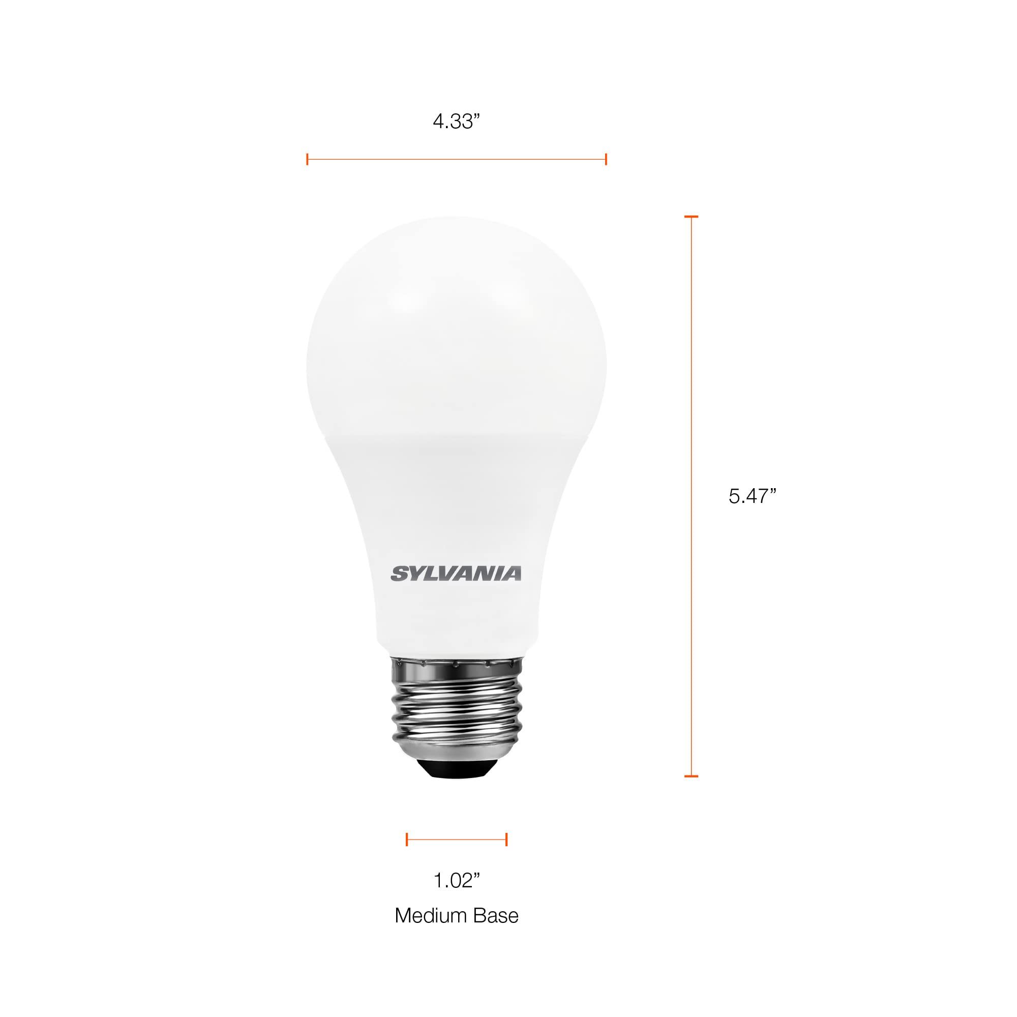 LEDVANCE SYLVANIA Night Chaser A21 LED Light Bulb, 200W Equivalent, 3000 Lumen, Soft White, 22W, Non-Dimmable, 1