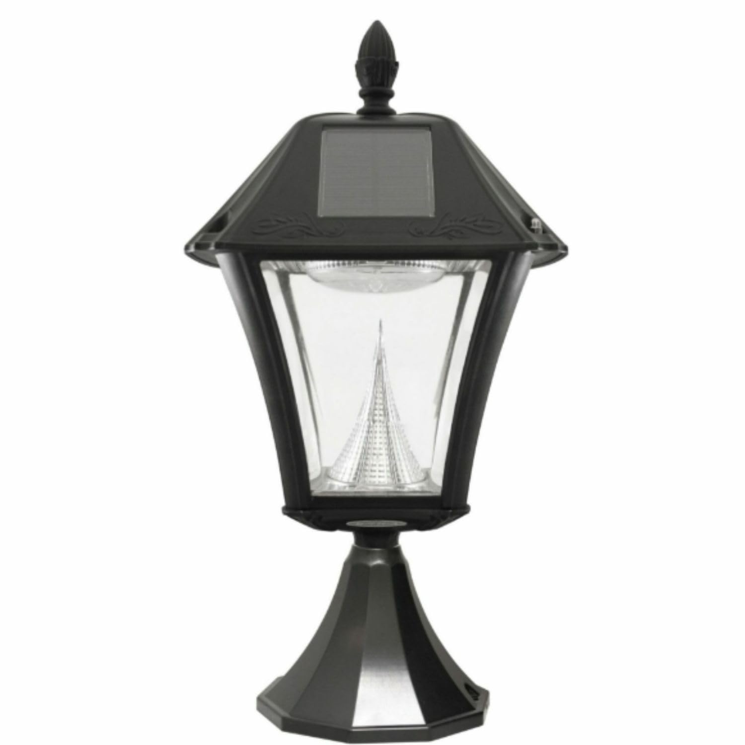 Gama Sonic Baytown II Outdoor Solar Light, Bright White LED, Lamp Only, Black, Model GS-105FPW-BW