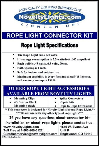 Novelty Lights Incandescent Rope Light Spool, 150, 1/2in Diameter, Pink, Custom Cuttable, 120 Volt