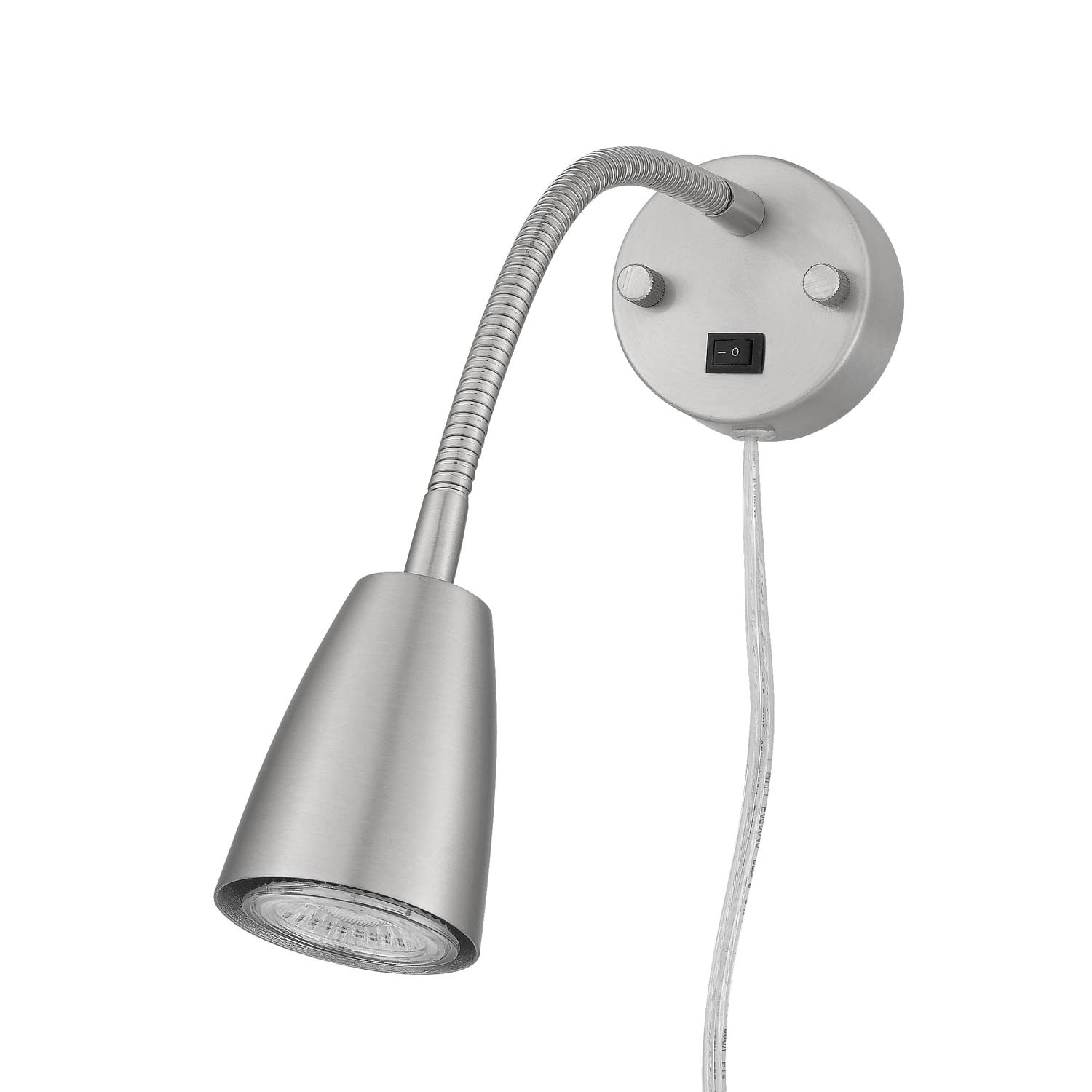 Cal Lighting 14.25" Height Brushed Steel Metal Wall Lamp